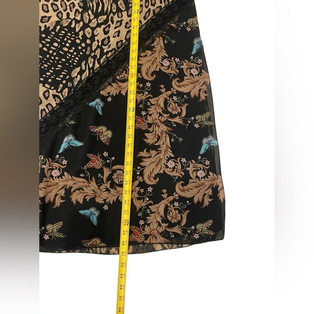 Jonquil Diane Samandi Nieman Marcus Butterfly Animal Print Lined Dress - Picture 11 of 12